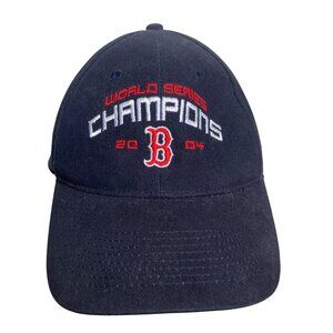 Vintage Boston Red Sox 2004 World Series Champions Black Adjustable Strap Back